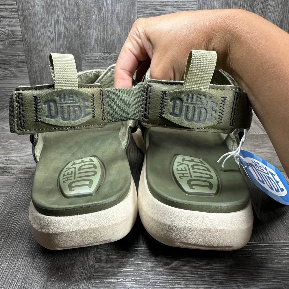 Hey Dude Carson Sandal Mens 13 Green Camo Sport Mode Lightweight Casual NEW